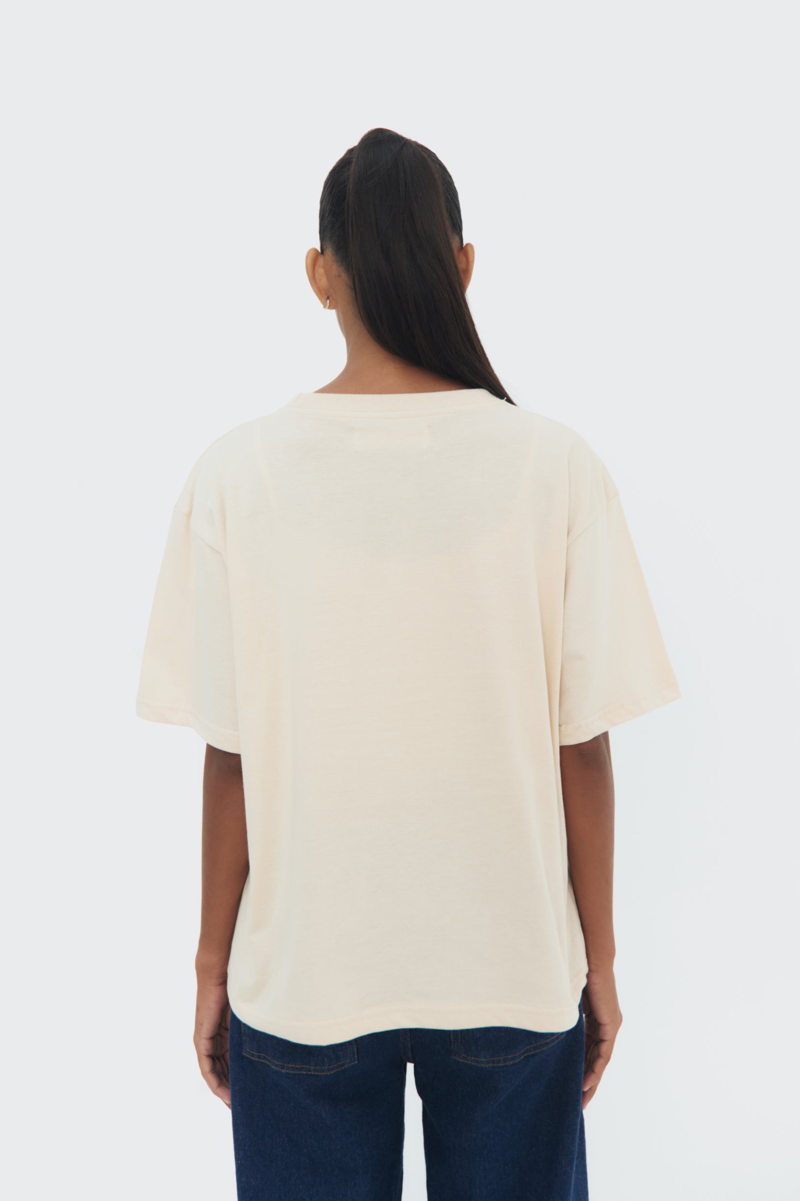 Back View Páramo T-Shirt by Olga Fisch – cotton tee with Andean-inspired screen print
