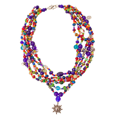 Red Andean Hualcas Necklace