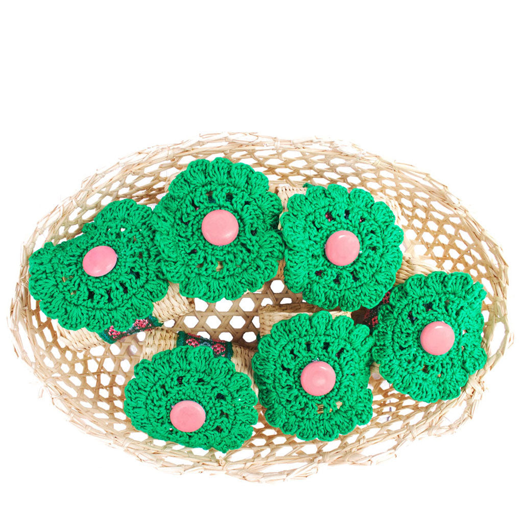 Crochet and Straw Napkin Rings