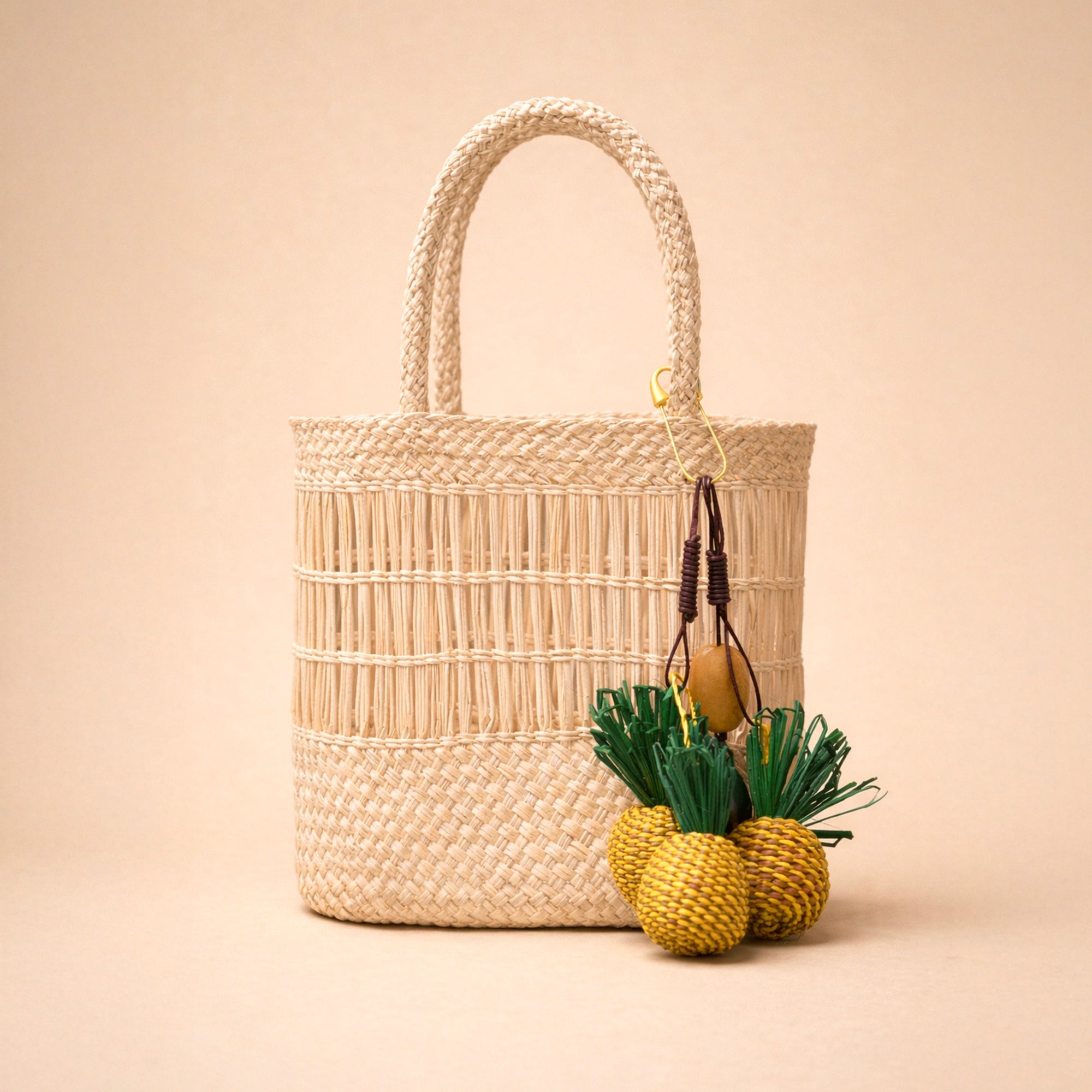 Piñas Toquilla Straw  Bag Charm