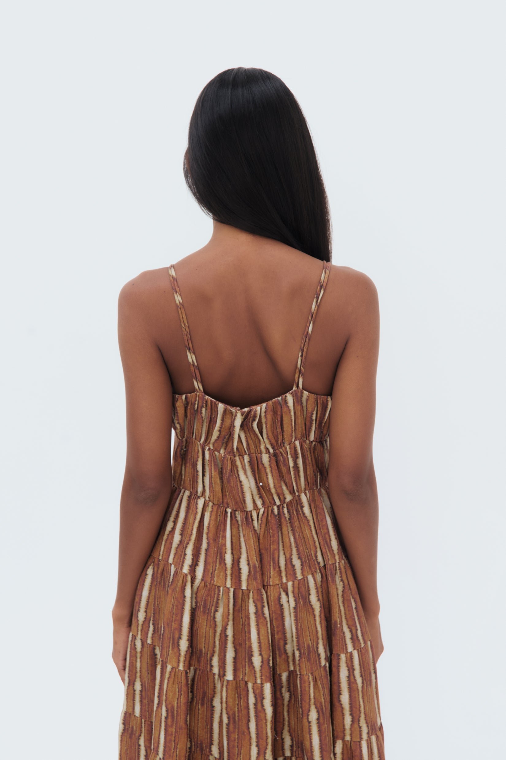 Detail of Agave A-Line Dress – Andean abstract agave fiber motif