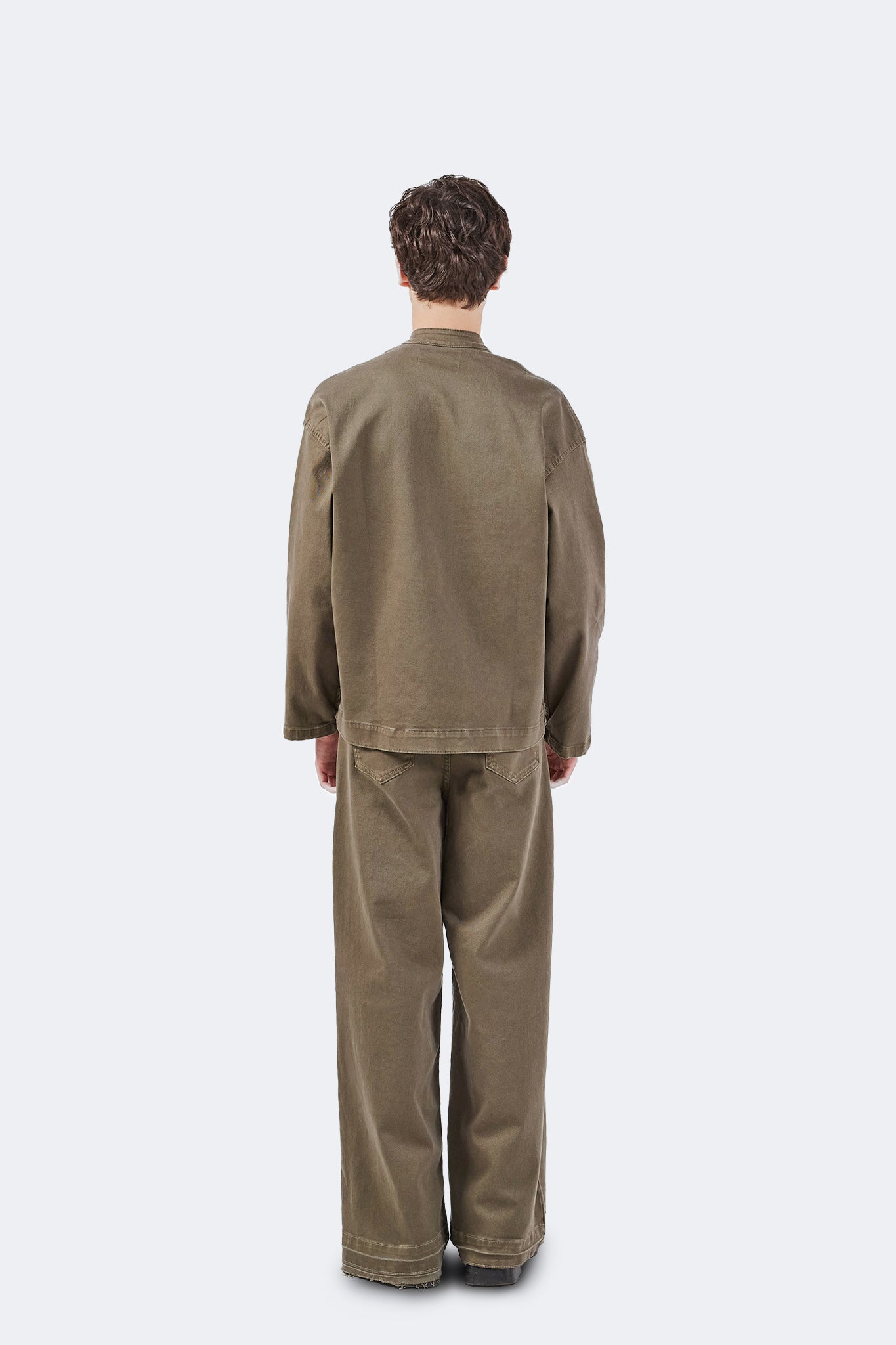 Full back view of Allpa Mandarin Jacket and matching trousers