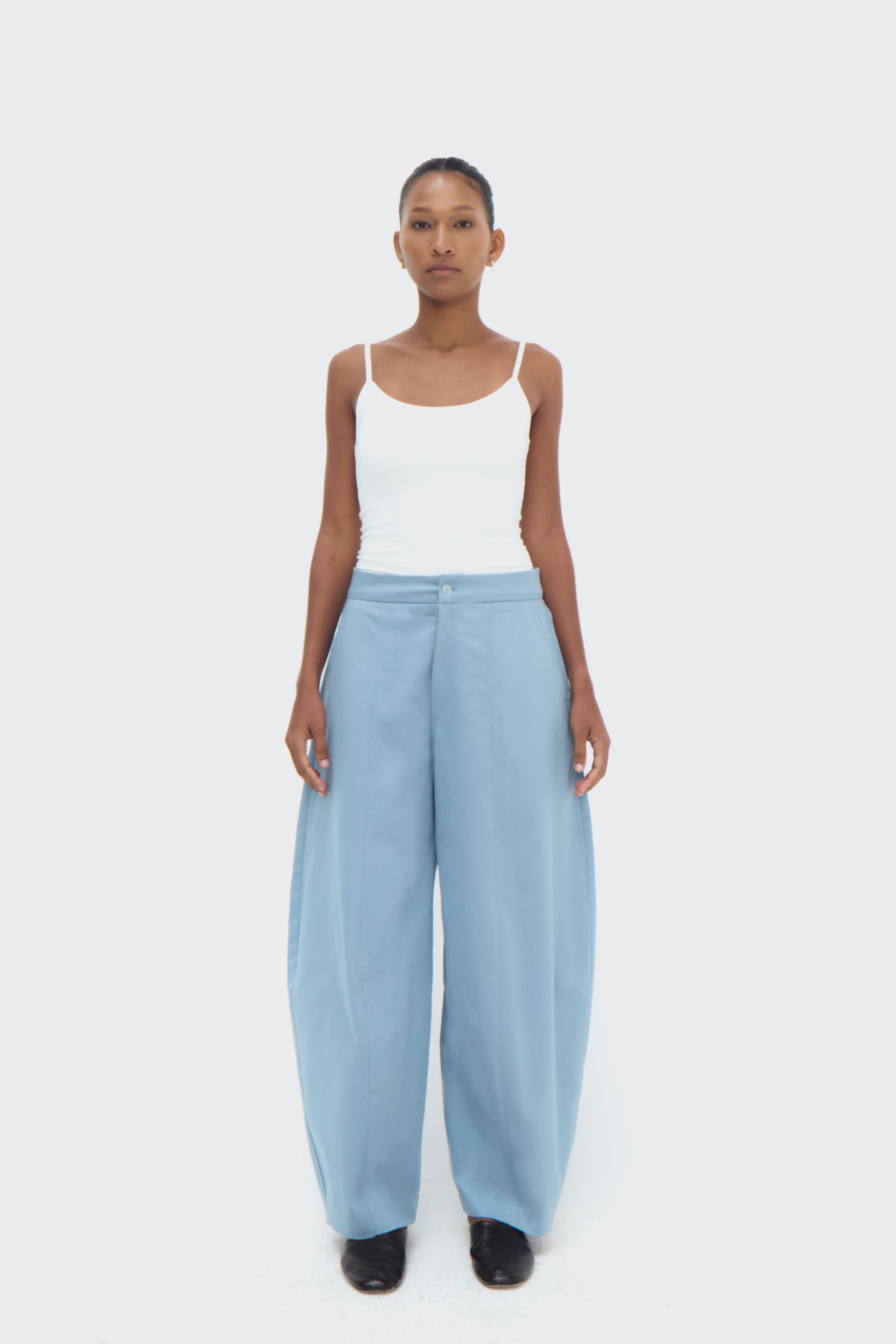 Balloon Trousers by Olga Fisch – cotton gabardine pants with balloon silhouette