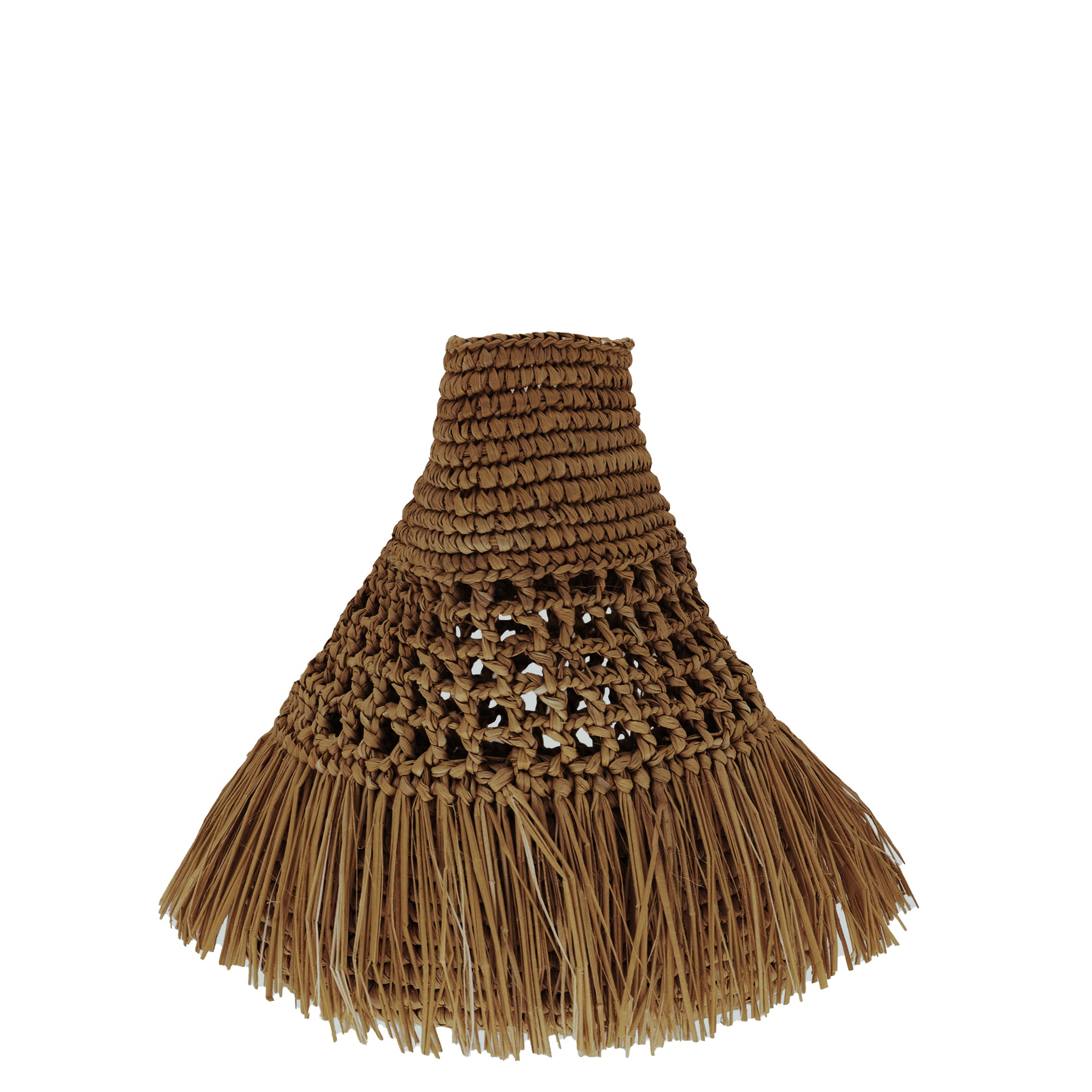 Paola Toquilla Straw Clutch Chocolate