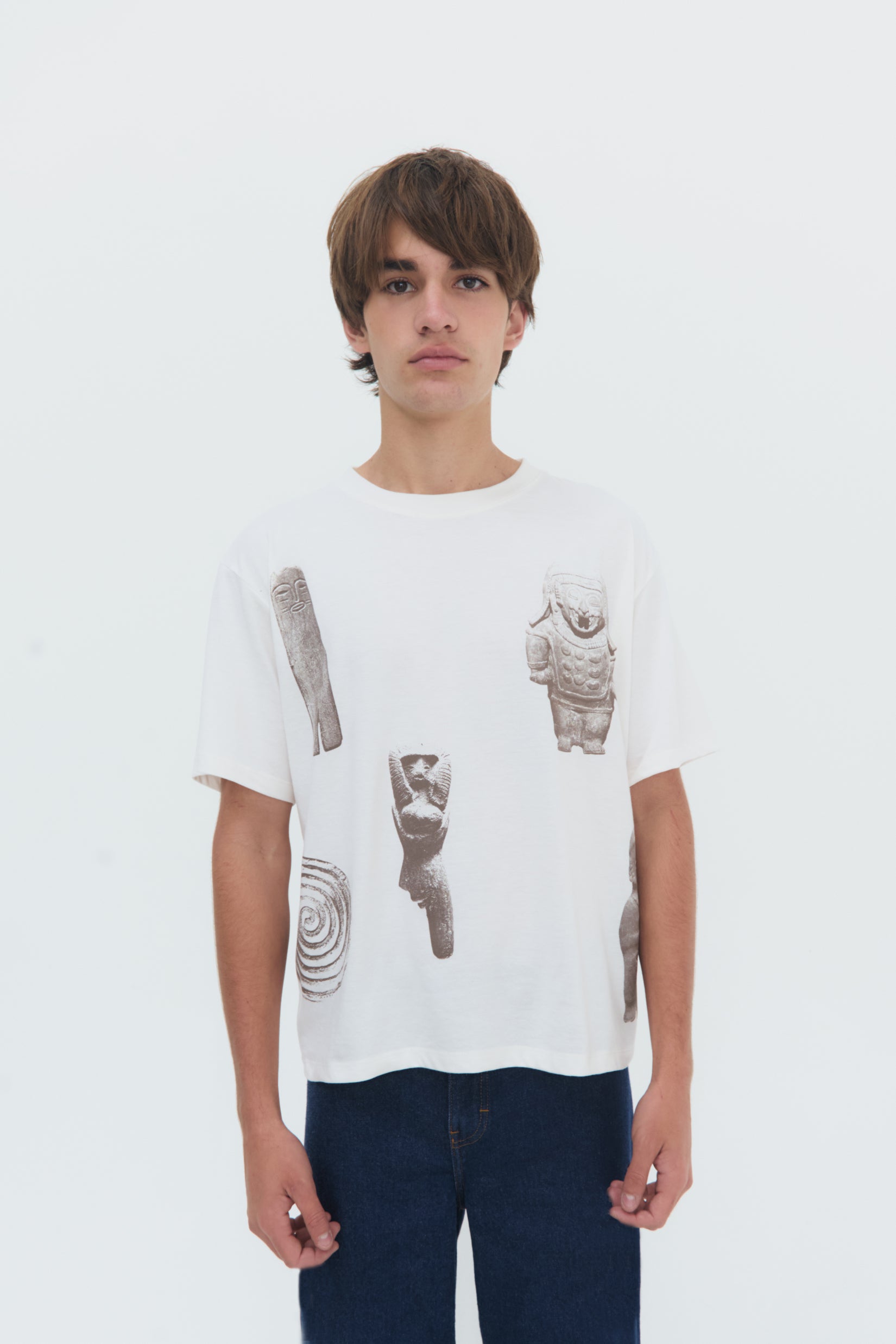 Relic T-Shirt by Olga Fisch – cotton tee with Pre-Columbian inspired print