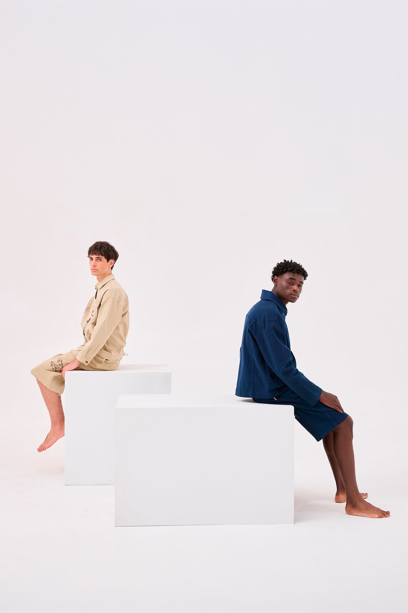 Editorial image featuring the Tolita Denim Utility Jacket and the Salango Workman Jacket.