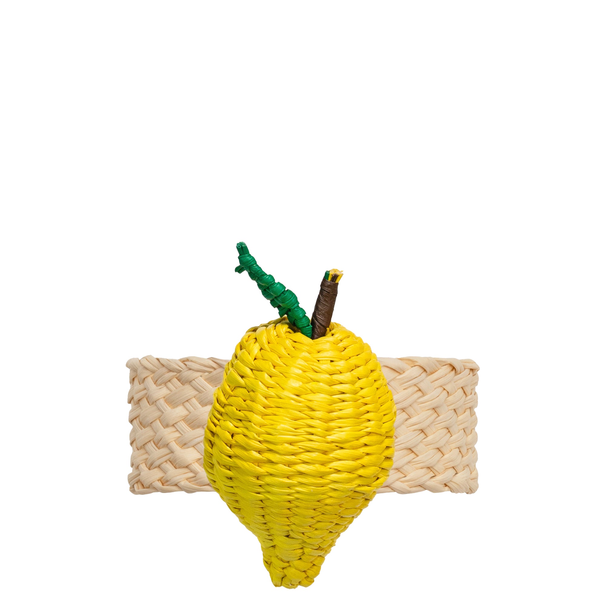 Toquilla Straw Lemon Napkin Rings