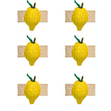 Toquilla Straw Lemon Napkin Rings