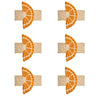 Toquilla Straw Orange Napkin Rings