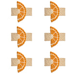 Toquilla Straw Orange Napkin Rings