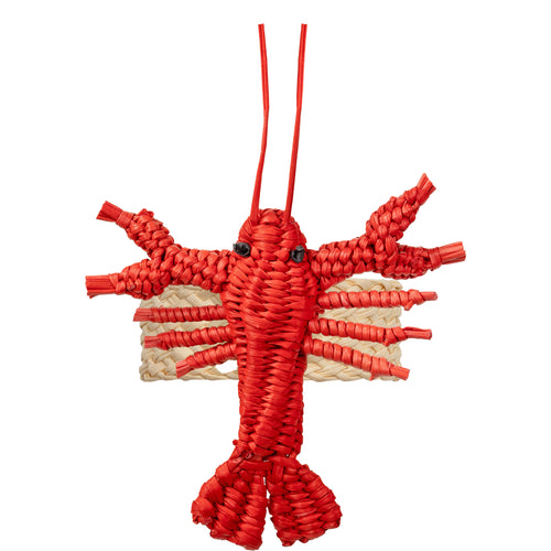 Toquilla Straw Red Lobster Napkin Rings