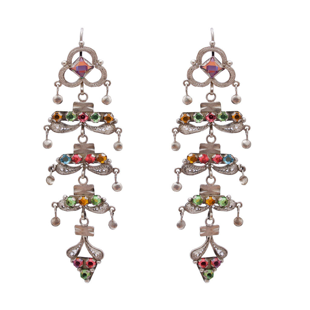 Filigree 5 Palmas Multicolor Earrings