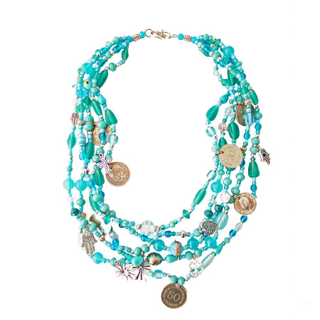 Contemporary Blue Hualcas Necklace