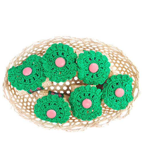 Crochet and Straw Napkin Rings