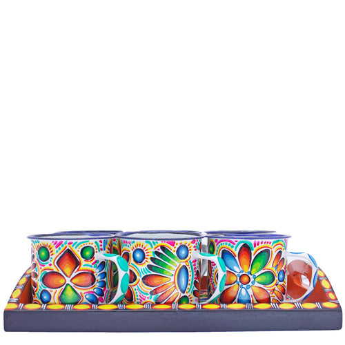 Tigua Tray and Cups Set