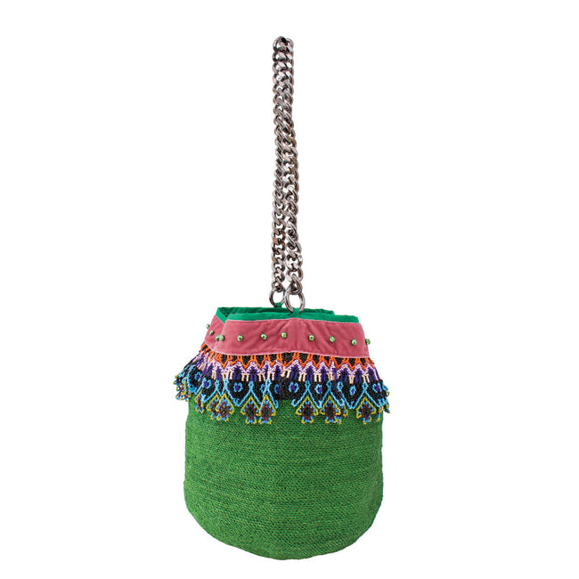 Lida  Parrot Green Shigra Bag