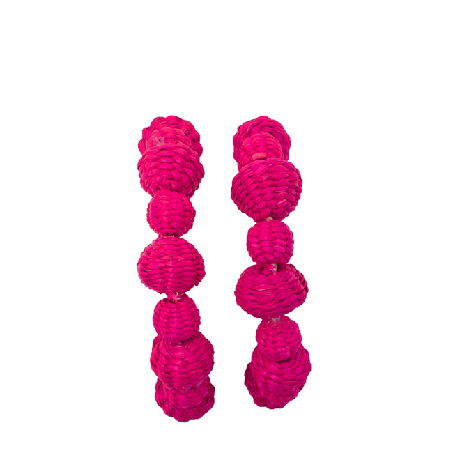 Toquilla Straw Hoops